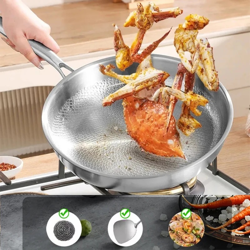 กระทะทอดไทเทเนียมบริสุทธิ์ ขนา - Home Cooking Cookbook บทวิจารณ์และราคา