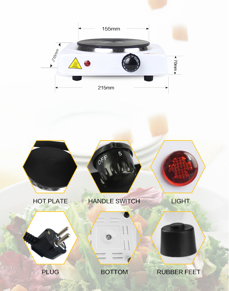 220V 1000W EU ปลั๊กไฟฟ้าเหล็ก  - Home Cooking Heater บทวิจารณ์และราคา