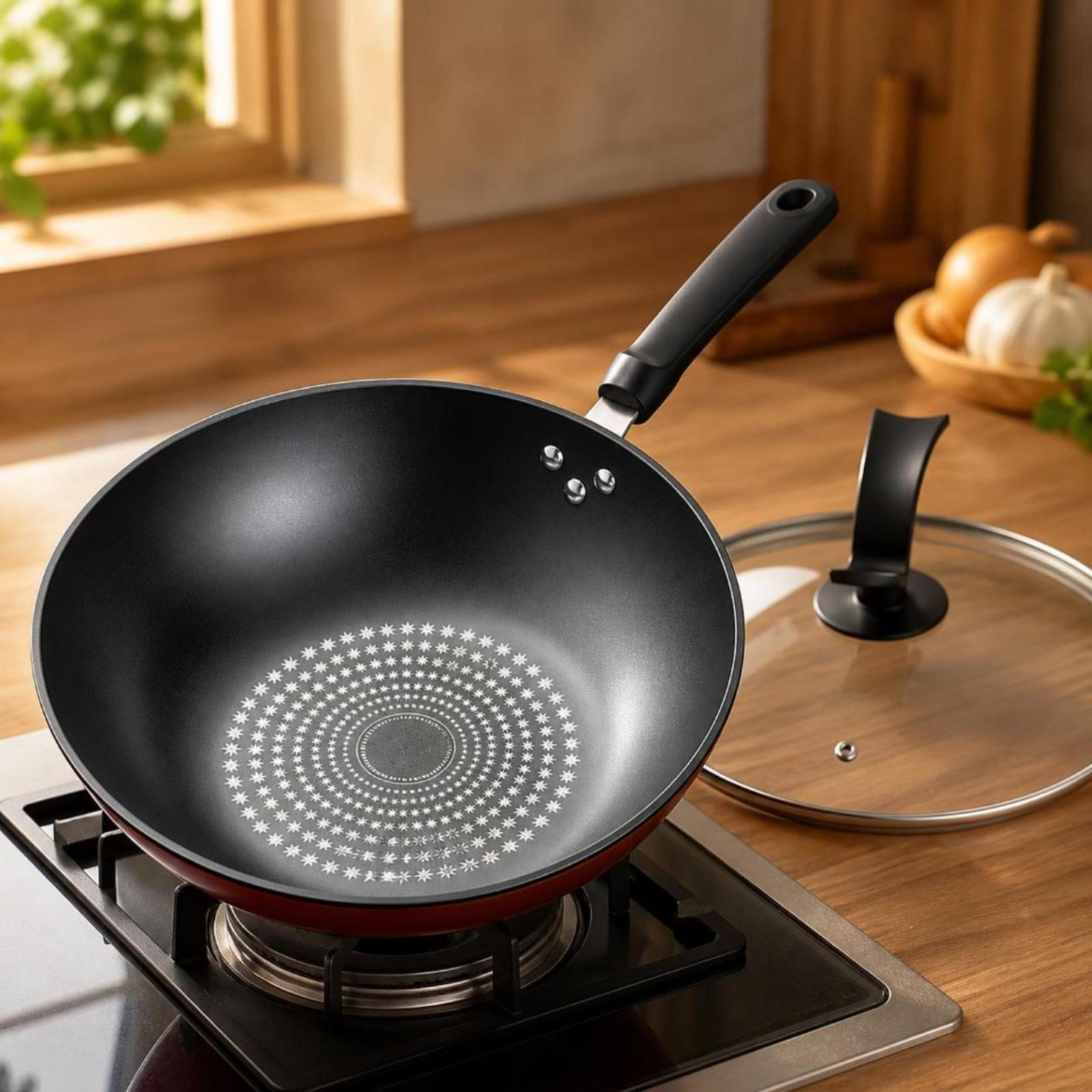 กระทะเคลือบกันติดสำหรับเตาแก๊ส - Home Cooking Gas บทวิจารณ์และราคา