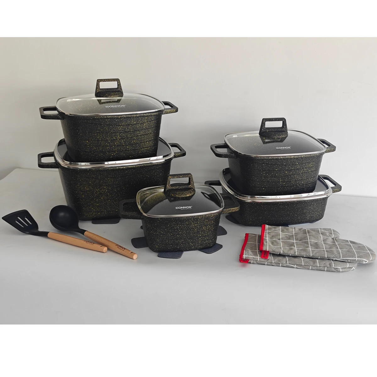 ชุดเครื่องครัว Donnor Square ผ - Home Cooking Gas บทวิจารณ์และราคา